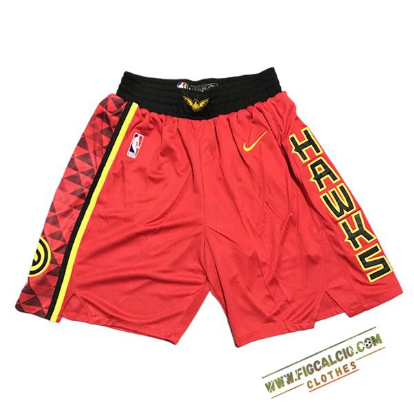 Pantaloncini NBA Atlanta Hawks 2024/25 Rosso/Nero/Giallo