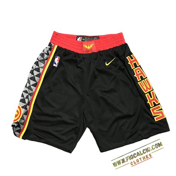 Pantaloncini NBA Atlanta Hawks 2024/25 Nero/Rosso/Giallo