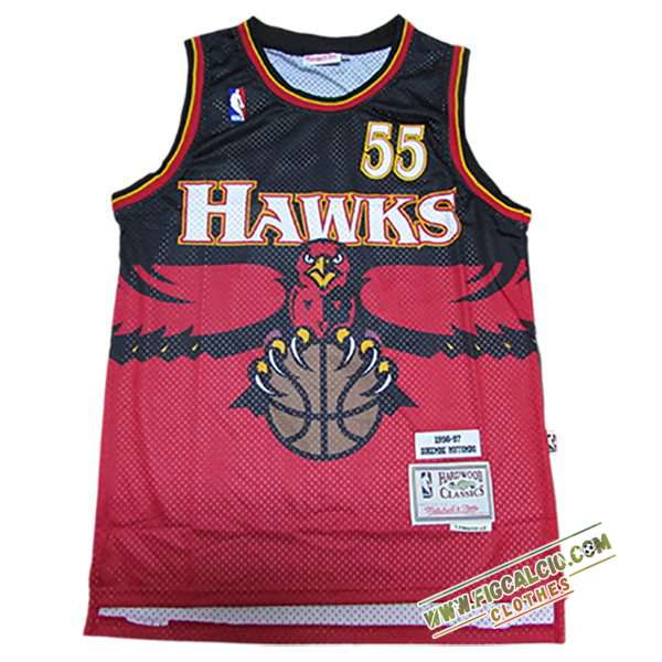 Maglia Atlanta Hawks (MUTOMBO #55) 2024/25 Rosso/Nero