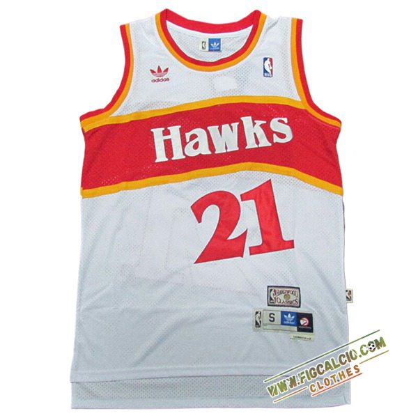 Maglia Atlanta Hawks (WILKINS #21) 2024/25 Bianco/Rosso