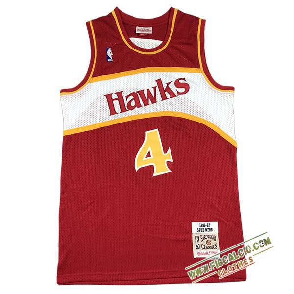 Maglia Atlanta Hawks (WEBB #4) 2024/25 Rosso/Bianco/Giallo