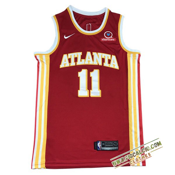 Maglia Atlanta Hawks (YOUNG #11) 2024/25 Rosso/Giallo