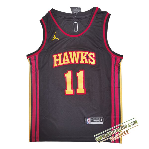 Maglia Atlanta Hawks (YOUNG #11) 2024/25 Nero/Rosso