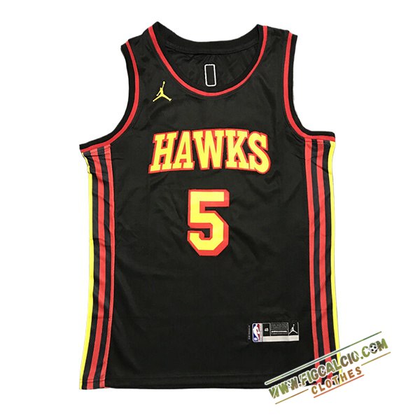 Maglia Atlanta Hawks (MURRAY #5) 2024/25 Nero/Rosso/Giallo