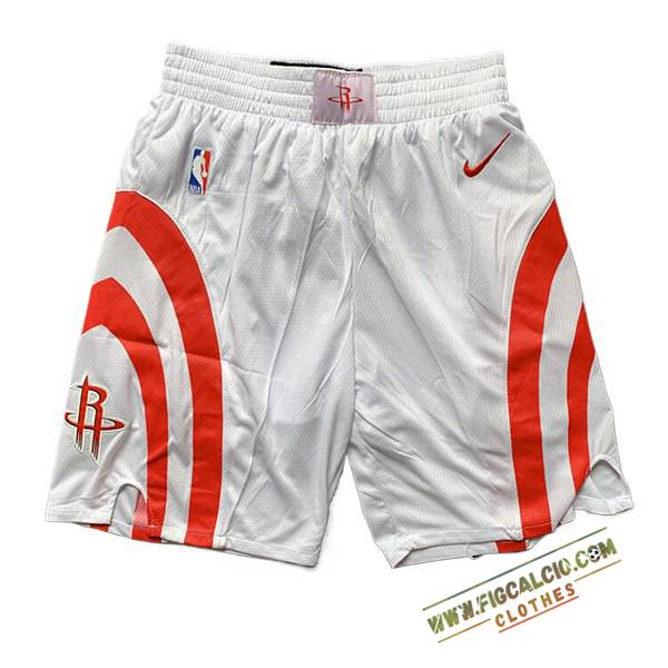Pantaloncini NBA Houston Rockets 2024/25 Bianco/Rosso -02