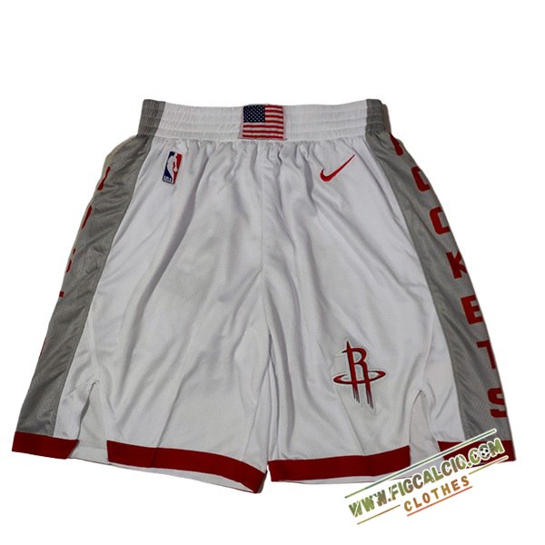 Pantaloncini NBA Houston Rockets 2024/25 Bianco/Grigio/Rosso