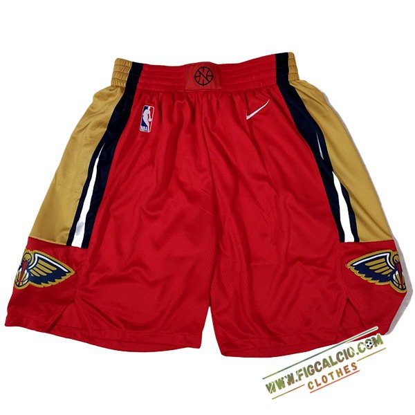 Pantaloncini NBA New Orleans Pelicans 2024/25 Rosso/Giallo