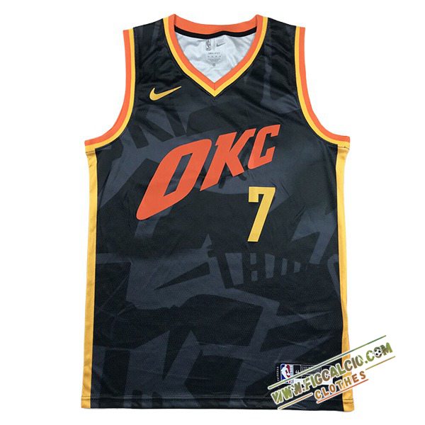 Maglia Oklahoma City Thunder (HOLMGREN #7) 2024/25 Nero/Rosso/Giallo