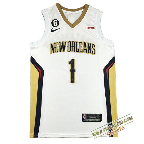 Maglia San New Orleans Pelicans (WILLIAMSON #1) 2024/25 Bianco/Giallo