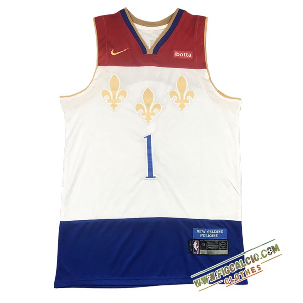 Maglia San New Orleans Pelicans (WILLIAMSON #1) 2024/25 Bianco/Blu/Rosso