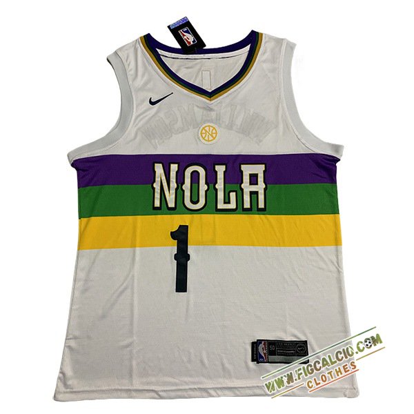 Maglia San New Orleans Pelicans (WILLIAMSON #1) 2024/25 Bianco -02