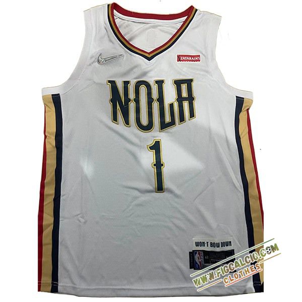 Maglia San New Orleans Pelicans (WILLIAMSON #1) 2024/25 Blu/Giallo -02