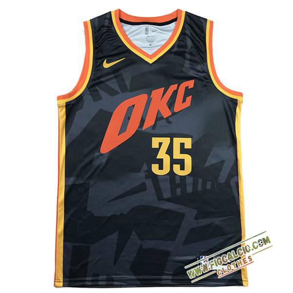 Maglia Oklahoma City Thunder (DURANT #35) 2024/25 Nero/Rosso/Giallo