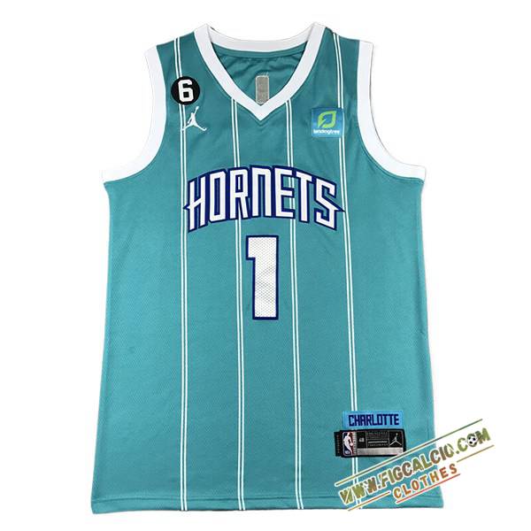 Maglia Charlotte Hornets (BALL #1) 2024/25 Verde/Bianco