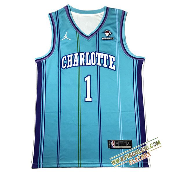 Maglia Charlotte Hornets (BALL #1) 2024/25 Blu -02