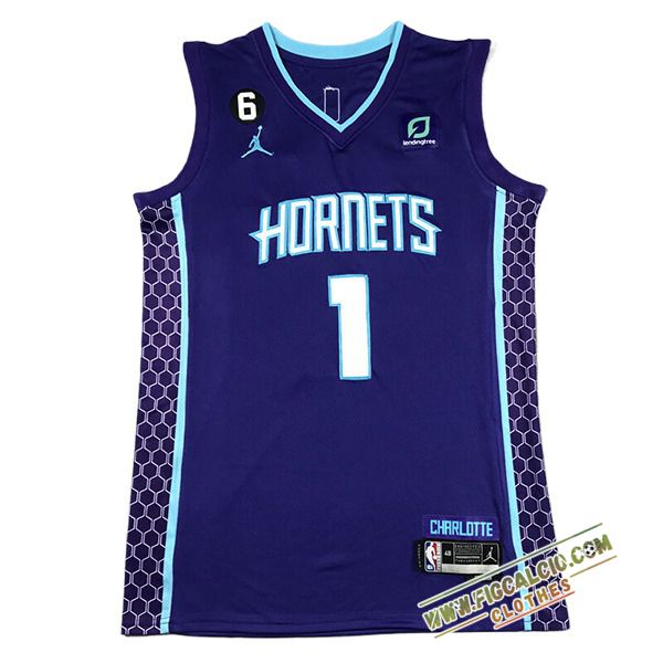 Maglia Charlotte Hornets (BALL #1) 2024/25 viola -02
