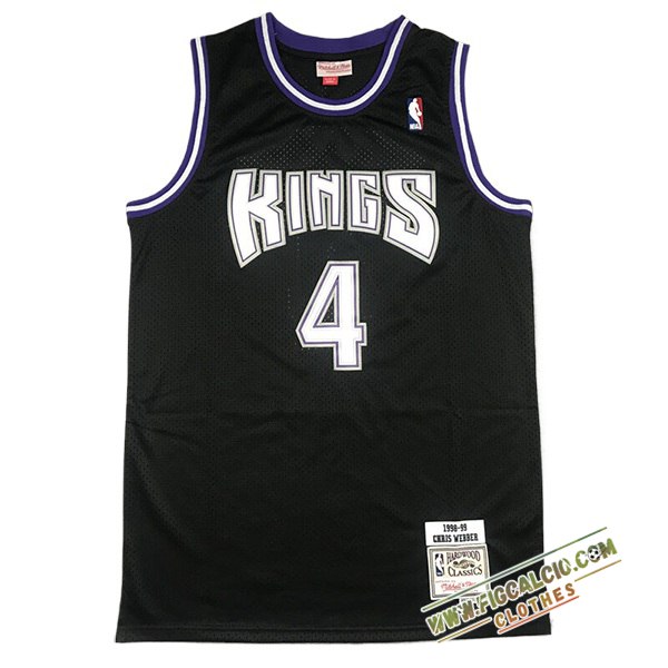 Maglia Sacramento Kings (WEBBER #4) 2024/25 Nero/Bianco