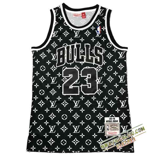 Maglia Chicago Bulls (JORDAN #23) 2024/25 Nero/Bianco -02