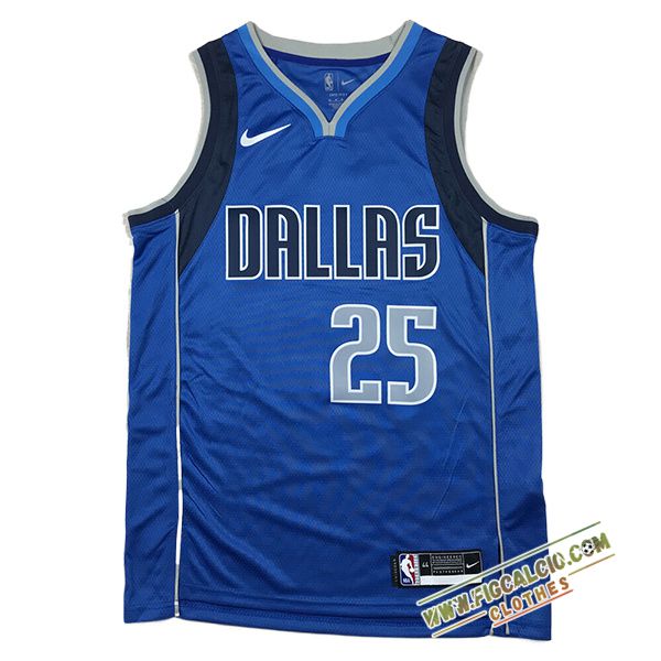 Maglia Dallas Mavericks (WASHINGTON JR. #25) 2024/25 Blu/Nero