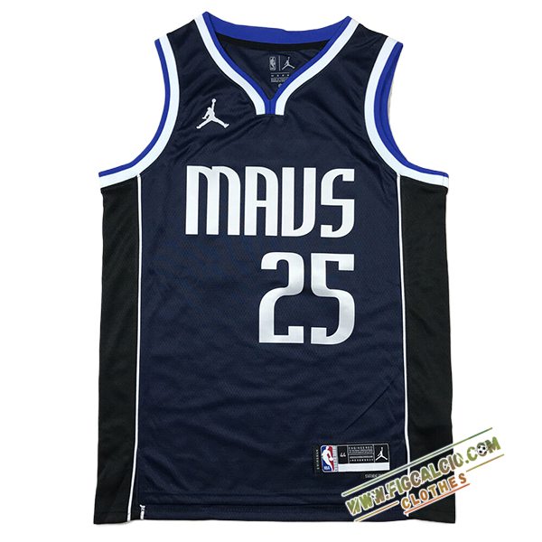 Maglia Dallas Mavericks (WASHINGTON JR. #25) 2024/25 Blu Scuro