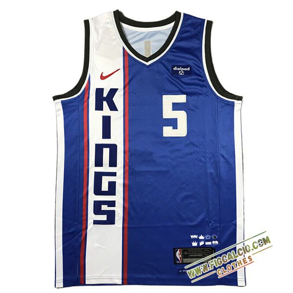 Maglia Sacramento Kings (FOX #5) 2024/25 Blu/Bianco