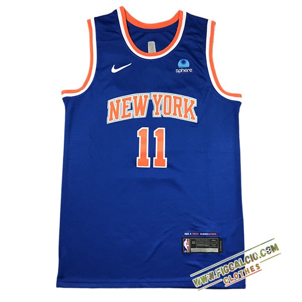 Maglia New York Knicks (MarroneSON #11) 2024/25 Blu/Arancia