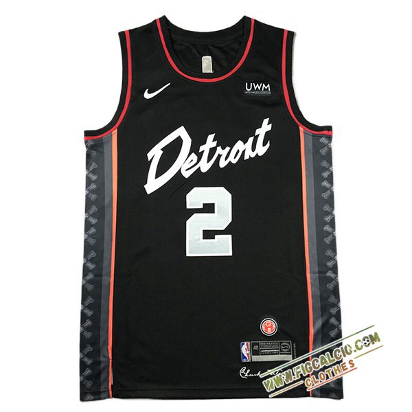 Maglia Detroit Pistons (CUNNINGHAM #2) 2024/25 Nero/Bianco/Arancia