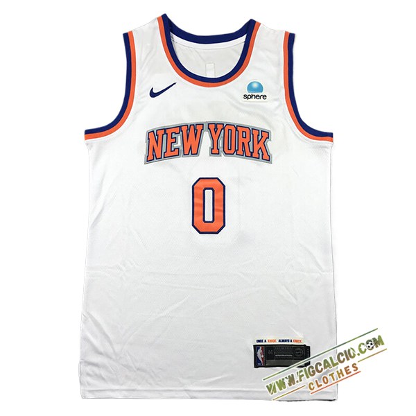 Maglia New York Knicks (DIVINCENZO #0) 2024/25 Bianco/Arancia/Blu