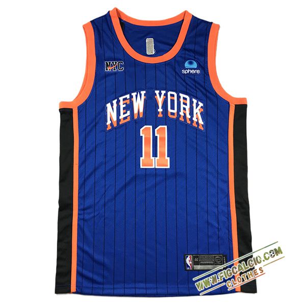 Maglia New York Knicks (MarroneSON #11) 2024/25 Blu/Arancia/Nero