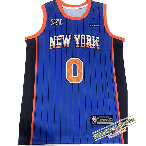 Maglia New York Knicks (DIVINCENZO #0) 2024/25 Blu/Arancia/Nero