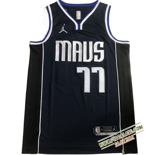 Maglia Dallas Mavericks (DONCIC #77) 2024/25 Blu/Nero /Bianco