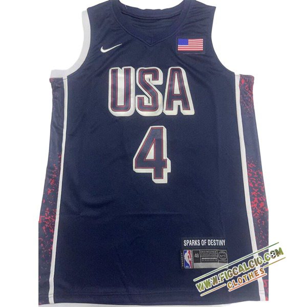 Maglia USA (CURRY #4) 2024/25 Blu Scuro