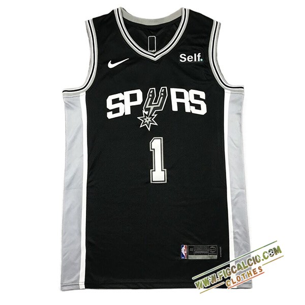 Maglia San Antonio Spurs (WEMBANYAMA #1) 2024/25 Nero/Grigio/Bianco