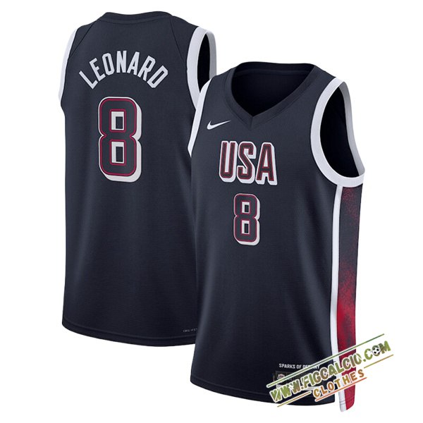 Maglia USA (LEONARD #8) 2024/25 Nero