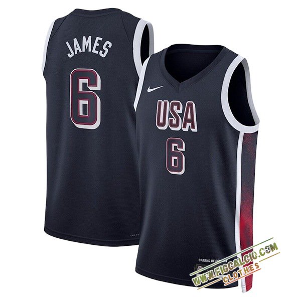 Maglia USA (JAMES #6) 2024/25 Nero