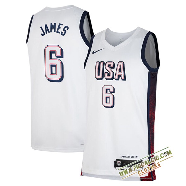 Maglia USA (JAMES #6) 2024/25 Bianco