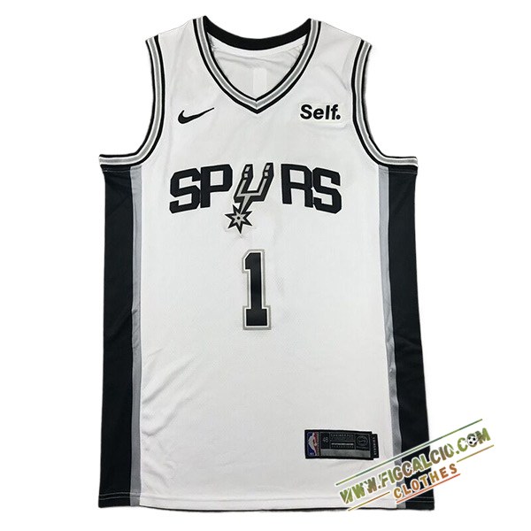 Maglia San Antonio Spurs (WEMBANYAMA #1) 2024/25 Bianco/Nero
