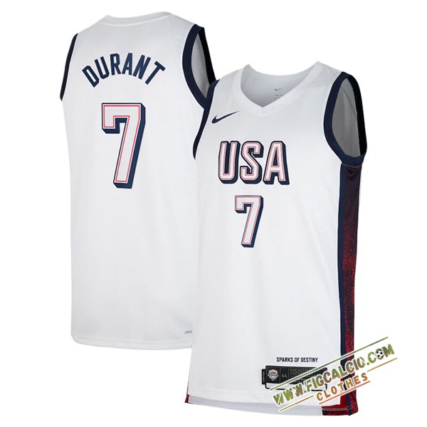 Maglia USA (DURANT #7) 2024/25 Bianco