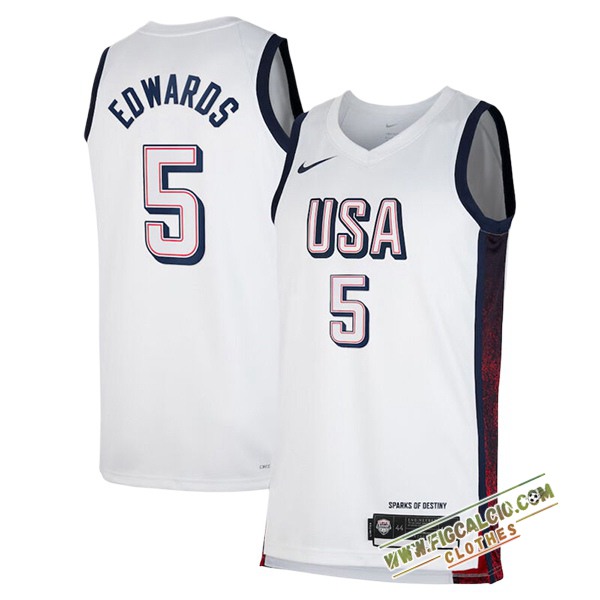 Maglia USA (EDWARDS #5) 2024/25 Bianco