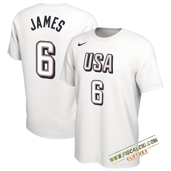 Maglia USA (JAMES #6) 2024/25 Bianco -02