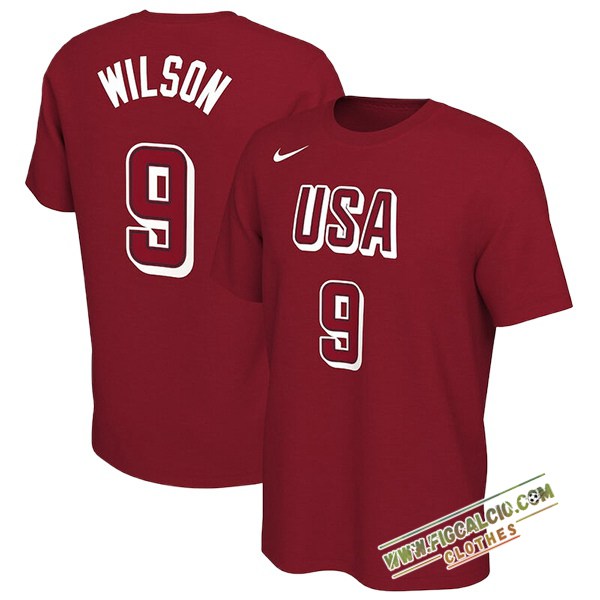Maglia USA (WILSON #9) 2024/25 Rosso
