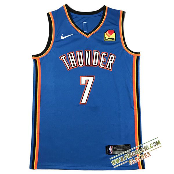 Maglia Oklahoma City Thunder (HOLMGREN #7) 2024/25 Blu/Arancia