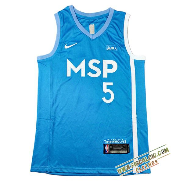 Maglia Minnesota Timberwolves (EDWARDS #5) 2024/25 Blu/Bianco -02
