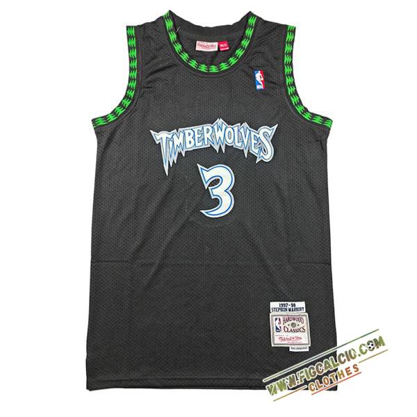 Maglia Minnesota Timberwolves (EDWARDS #5) 2024/25 Nero/Verde -03