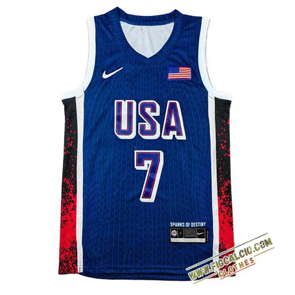 Maglia USA (DURANT #7) 2024/25 Blu/Rosso/Nero