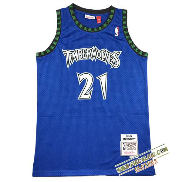 Maglia Minnesota Timberwolves (GARNETT #21) 2024/25 Blu/Verde -02