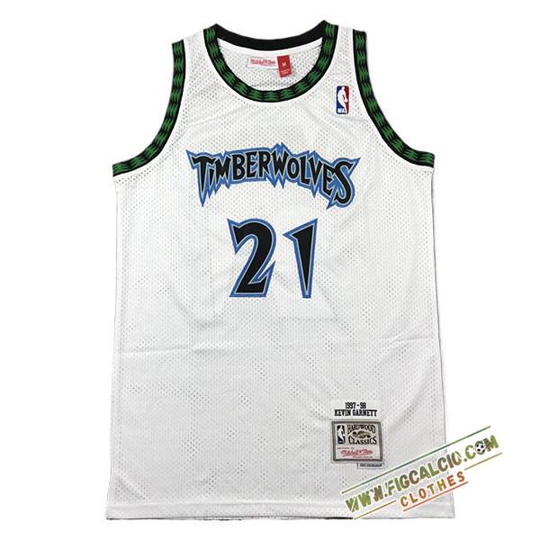 Maglia Minnesota Timberwolves (GARNETT #21) 2024/25 Bianco/Verde