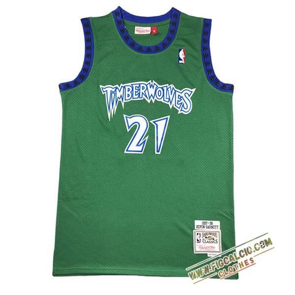Maglia Minnesota Timberwolves (GARNETT #21) 2024/25 Verde/Blu