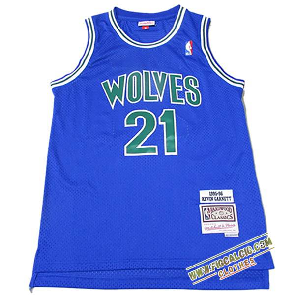 Maglia Minnesota Timberwolves (GARNETT #21) 2024/25 Blu/Verde -05