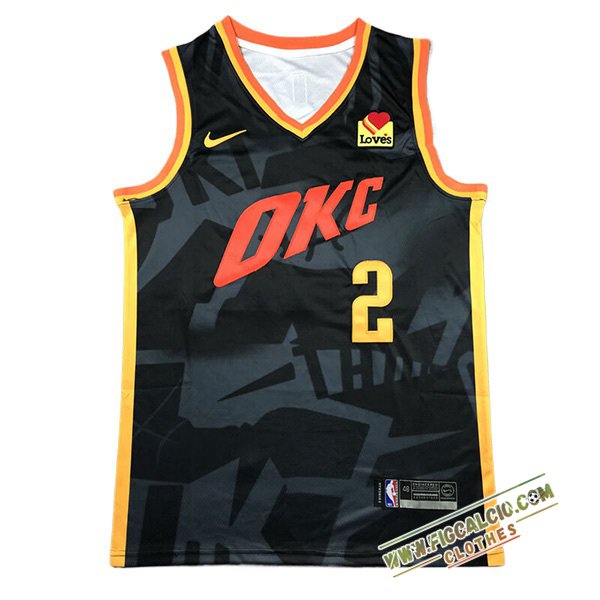 Maglia Oklahoma City Thunder (GILGEOUS-ALEXANDER #2) 2024/25 Nero/Grigio/Giallo/Arancia